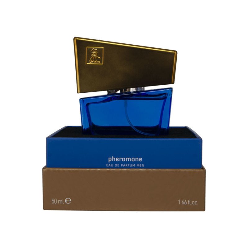 Shiatsu Pheromone Eau De Parfum Men - Dark Blue - Pheromone Fragrance for Men - 50 ml - LOTIONS & LUBES