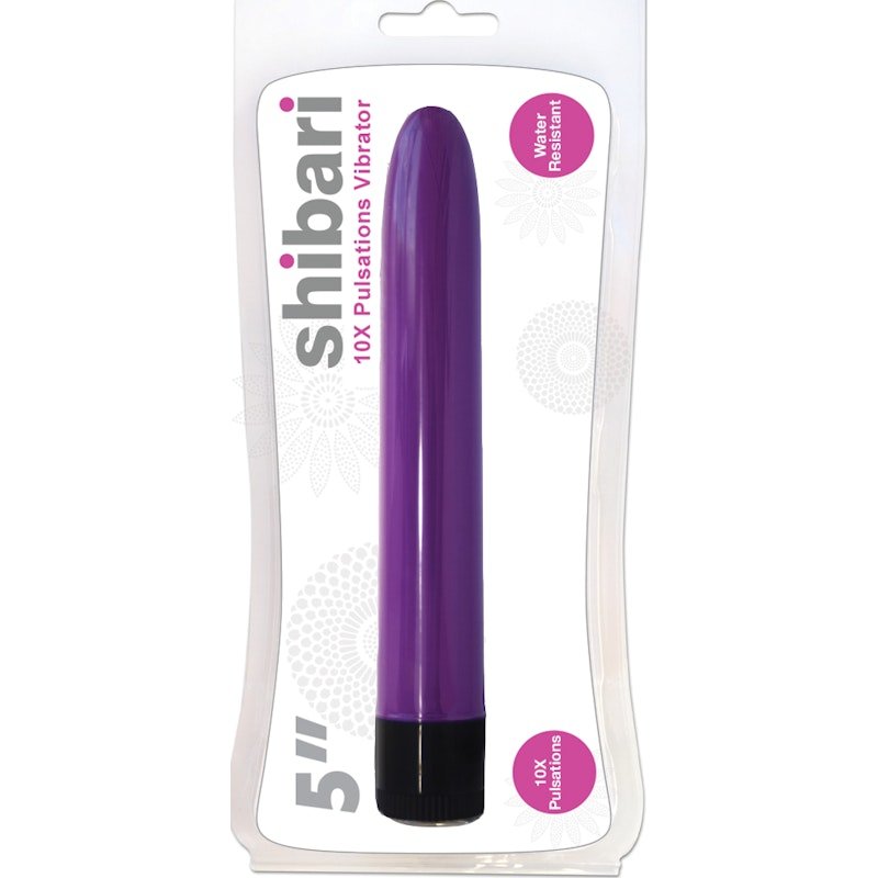 Shibari 10X Pulsations Vibrator 5in Purple - Adult Toys