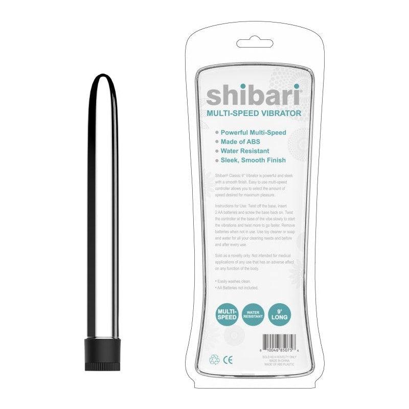 Shibari Multi - Speed Vibrator 9in Silver - Adult Toys