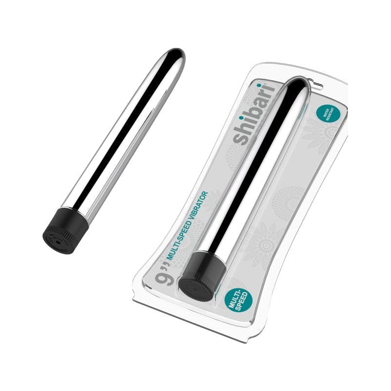 Shibari Multi - Speed Vibrator 9in Silver - Adult Toys