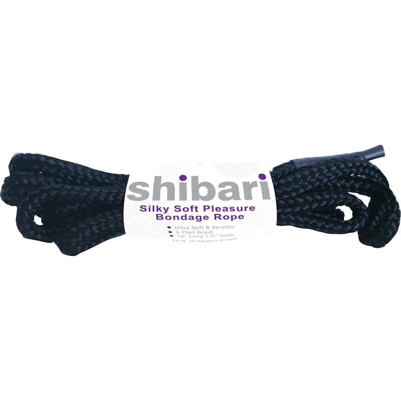 Shibari Rope Silky Soft Bondage 5m Black - Adult Toys