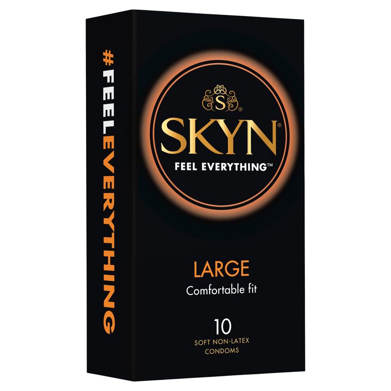 SKYN Large Condoms 10 Pc - Lotions & Potions