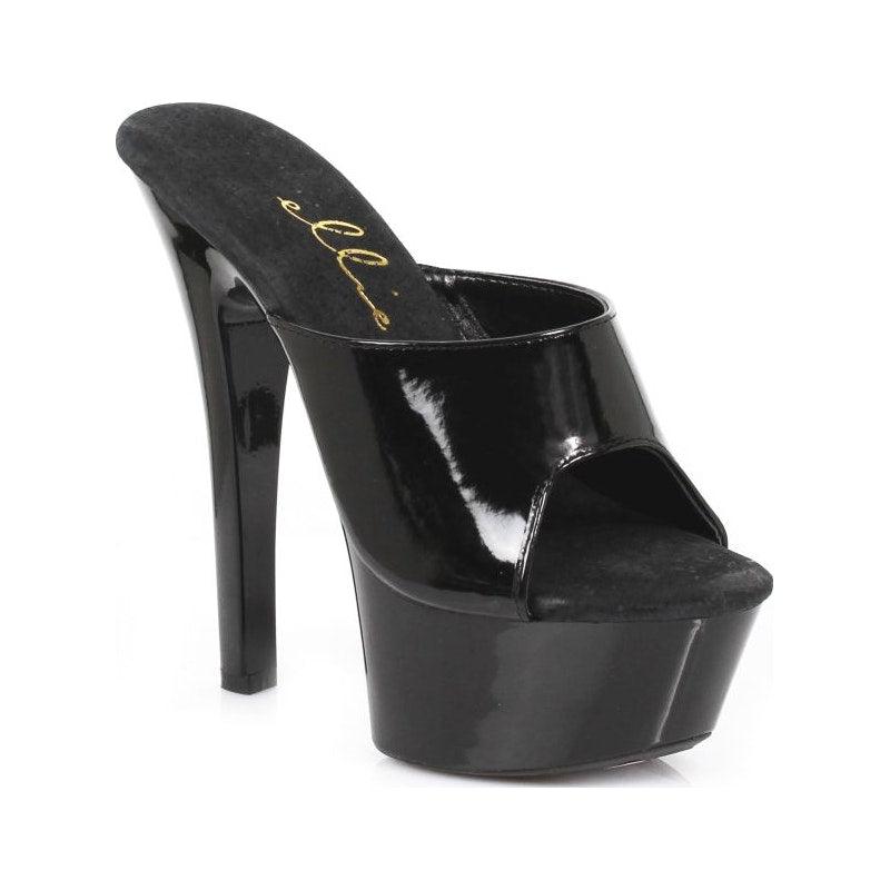 Slip On Sandal Black 6in - Lingerie
