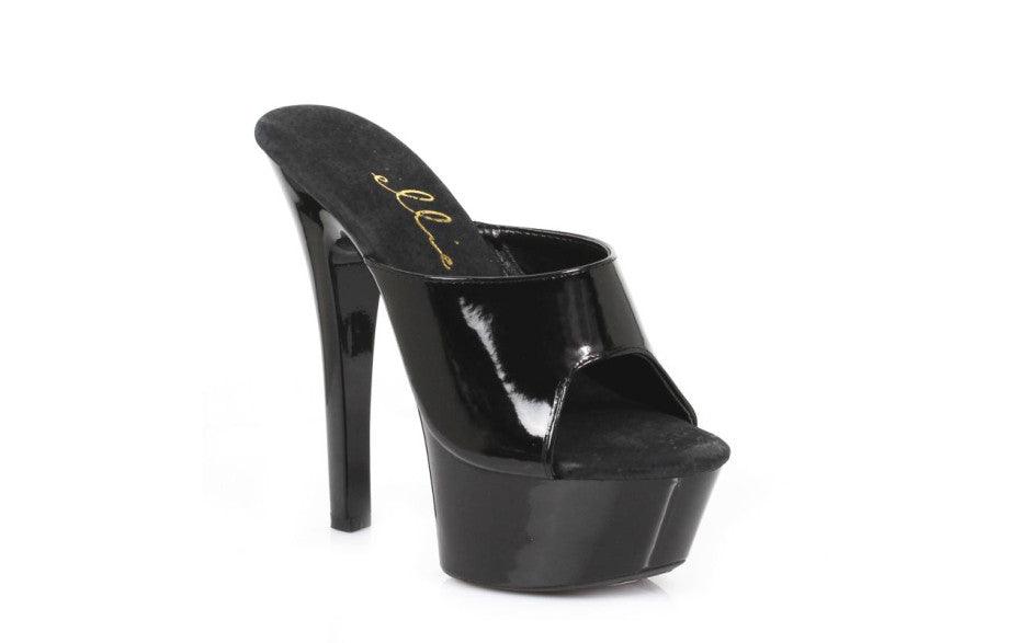 Slip On Sandal Black 6in - Lingerie