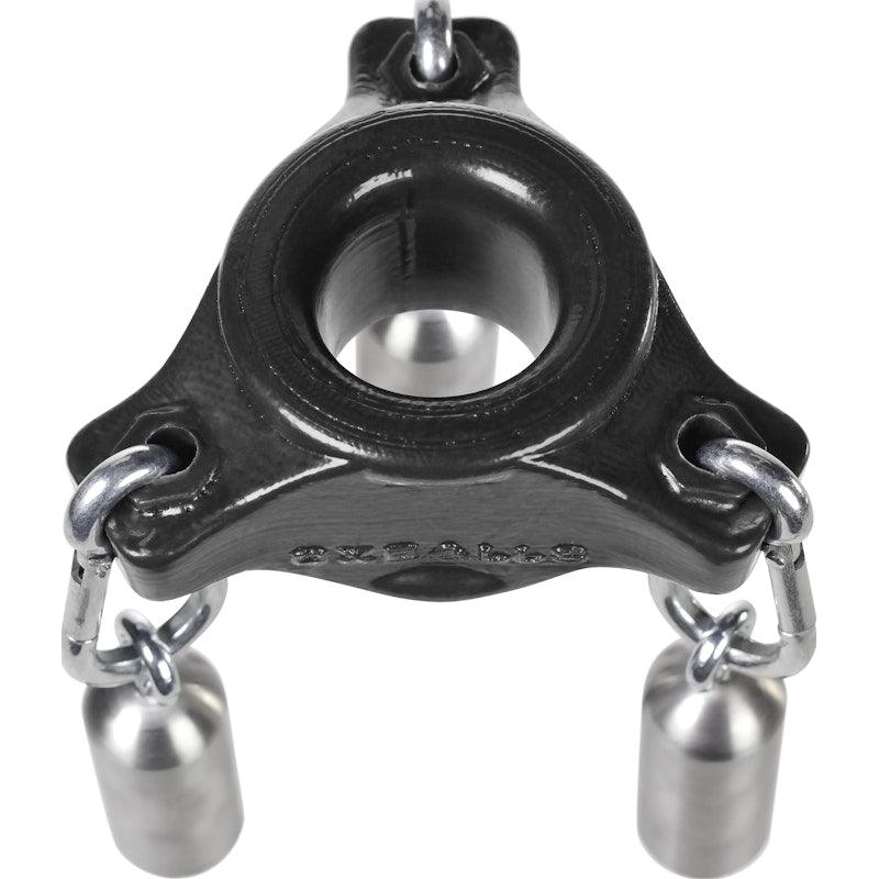Slung Ballstretcher With 3 Carabiners Black - Naughty by Nature Adult Store