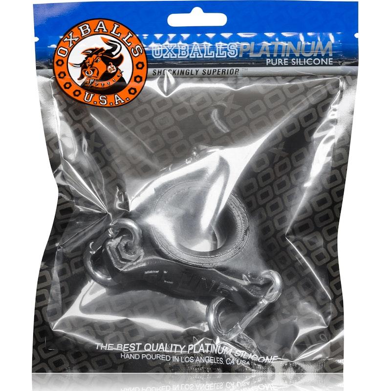 Slung Ballstretcher With 3 Carabiners Black - Naughty by Nature Adult Store