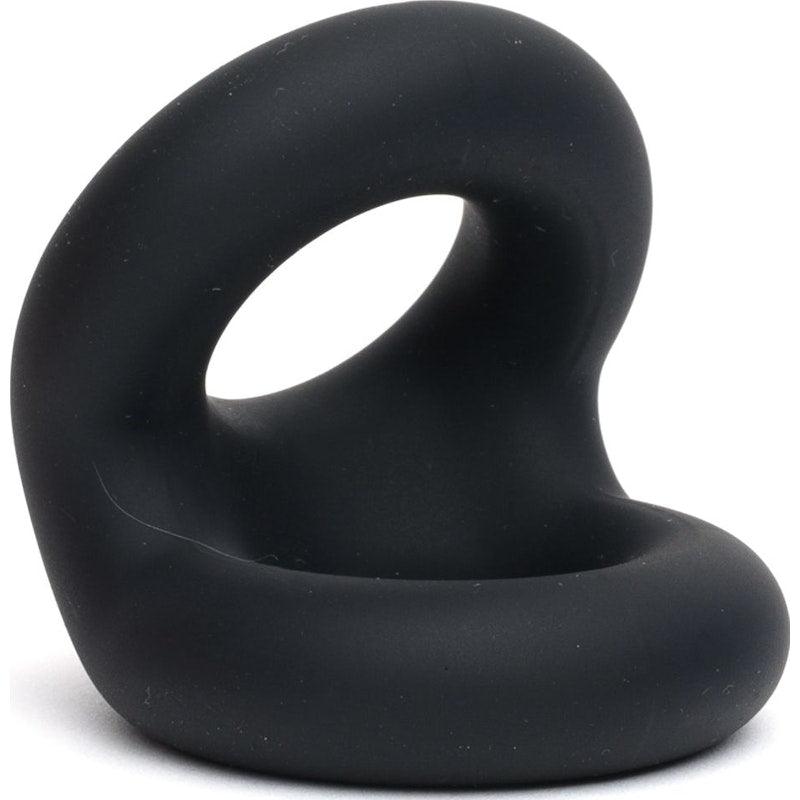 Sport Fucker Rugby Cock Ring – Black Silicone Performance Ring - Adult Toys