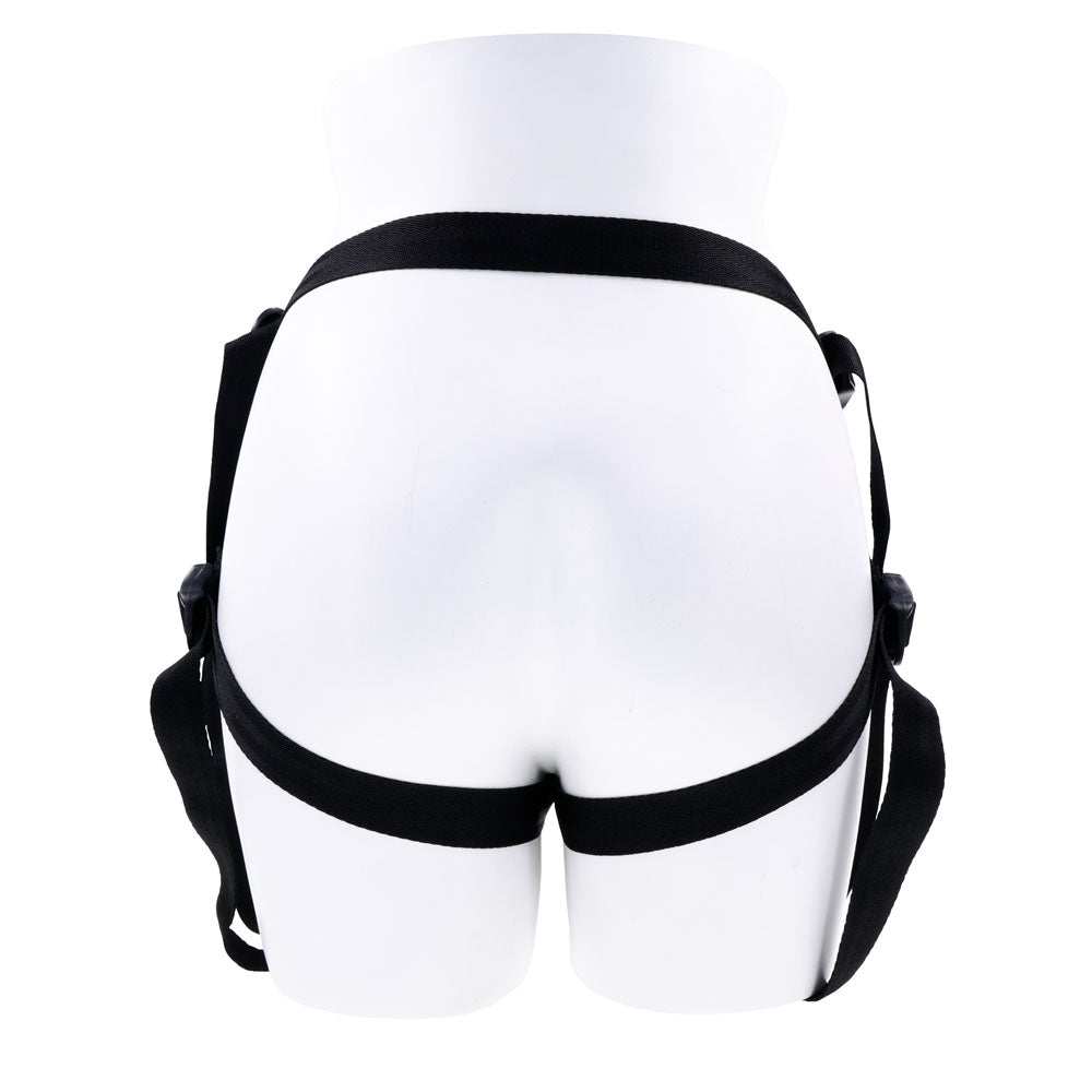 SPORTSHEETS Dual Desires Strap On - Black Adjustable Strap - On Harness (No Probe Included) - STRAP - ONS