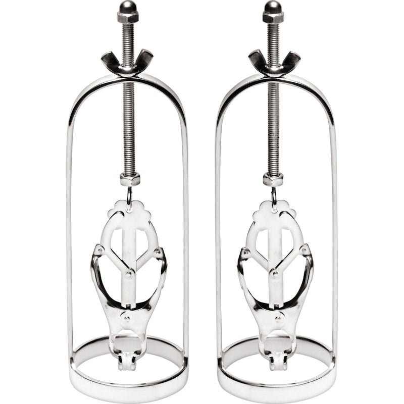 Stainless Steel Clover Clamp Nipple Stretcher - Adult Toys