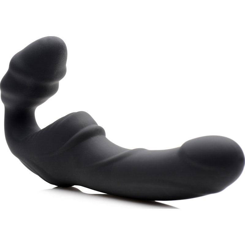 Strap U Slim Rider - Vibrating Silicone Strapless Strap - On Dildo - Adult Toys