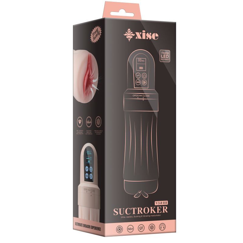 Suctroker Dual Density Vibrating Sucking Vaginal Masturbator V3 - Adult Toys