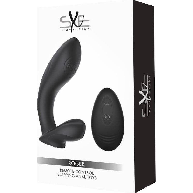 SXE Roger Remote Control Vibrating and Slapping Anal Dildo - Adult Toys