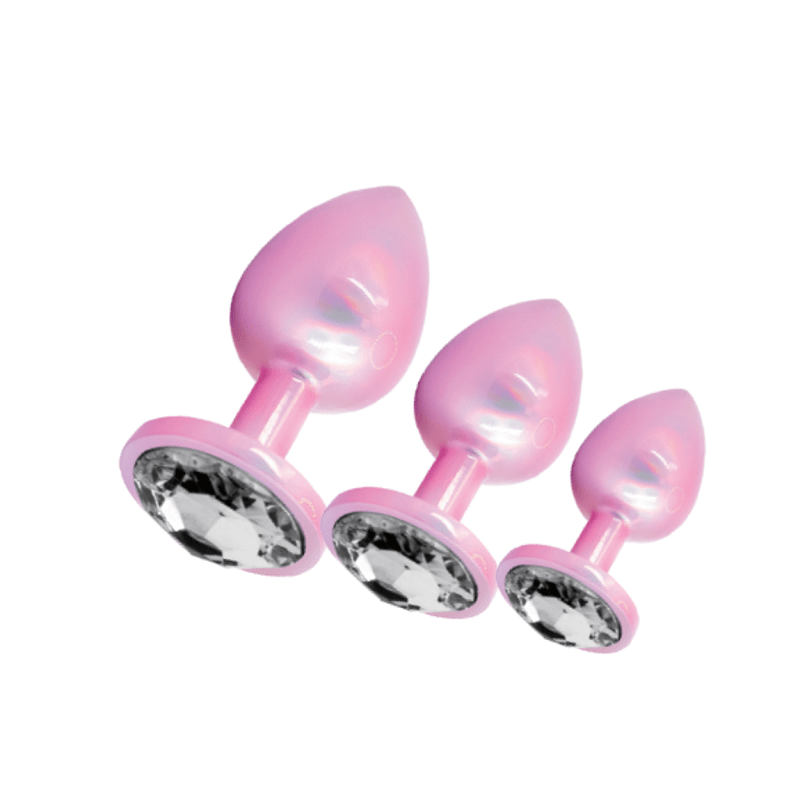 SXE Stainless Steel Comfort 3 Pc Butt Plug Set - Adult Toys