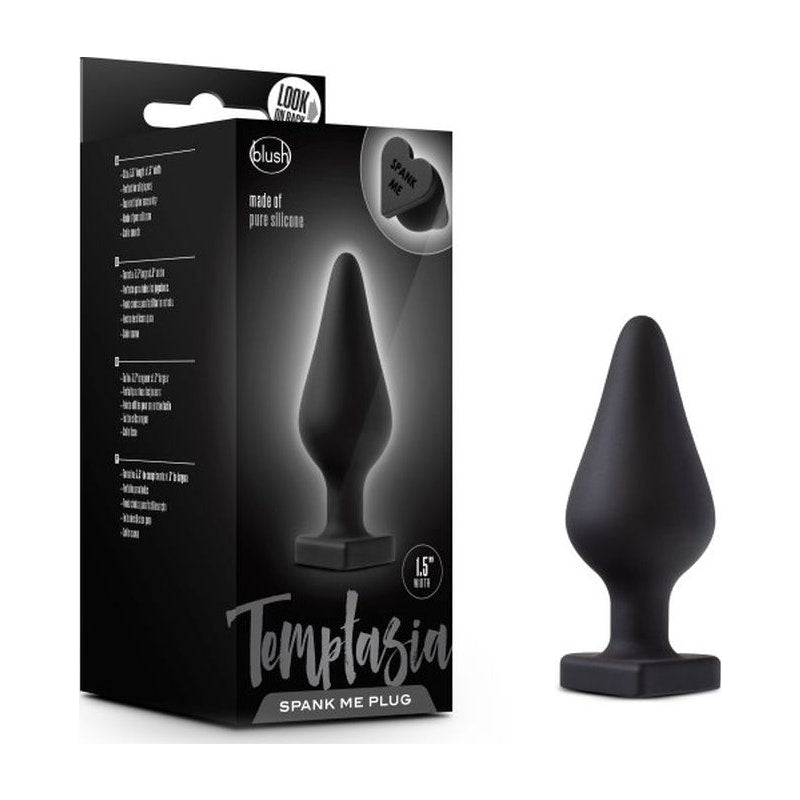 Temptasia Spank Me Butt Plug Black - Adult Toys