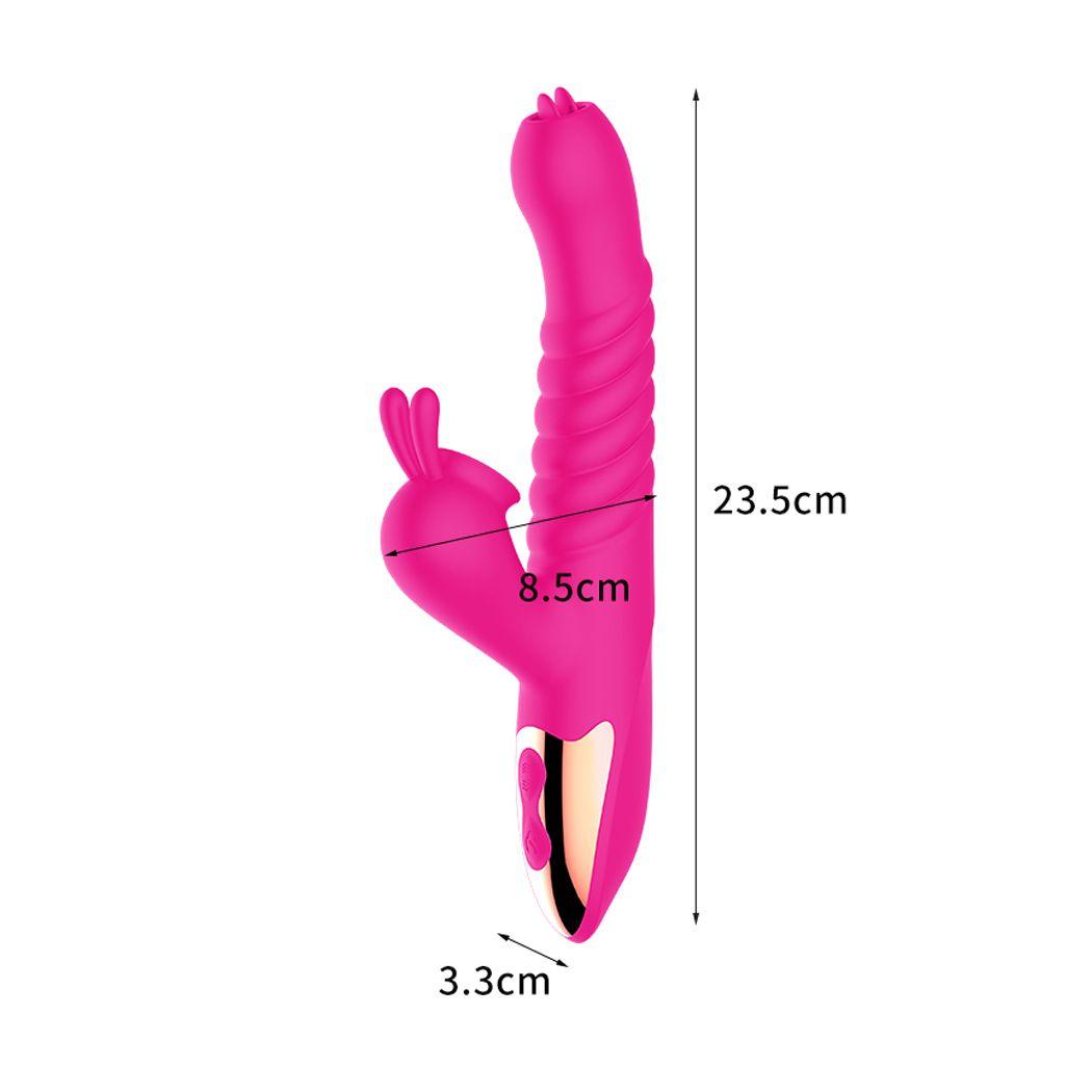 Tongue Licking Sucking Thrusting Heating Vibrator - VIBRATORS