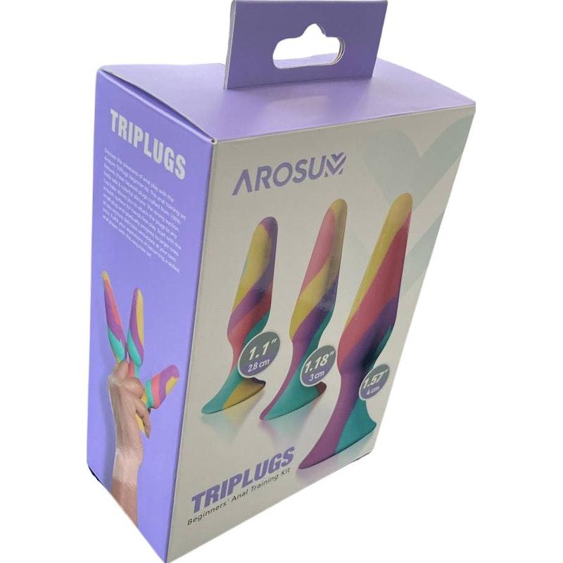TriPlugs 3 Pc Silicone Anal Training Kit - Adult Toys