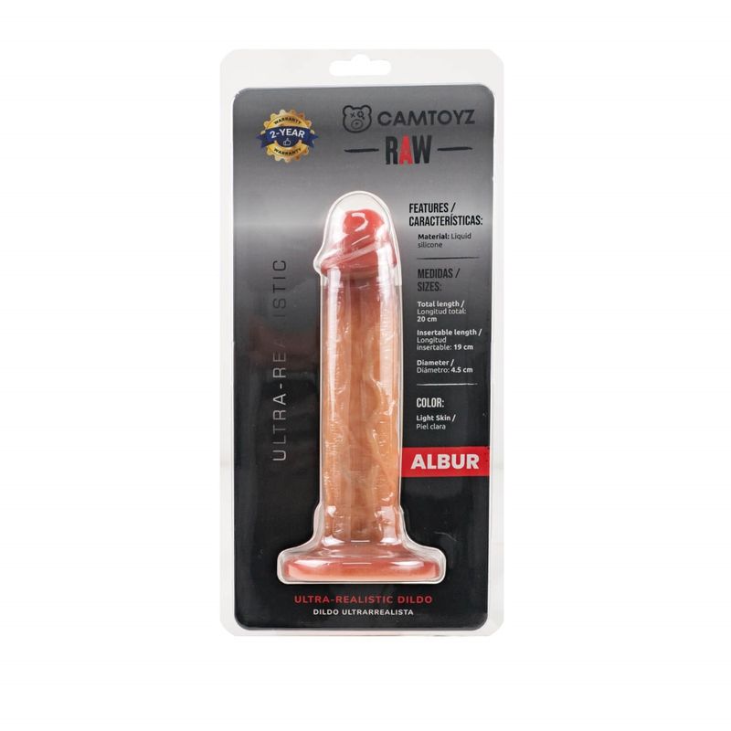 Ultra Realistic 20cm Silicone Dildo Albur - Adult Toys