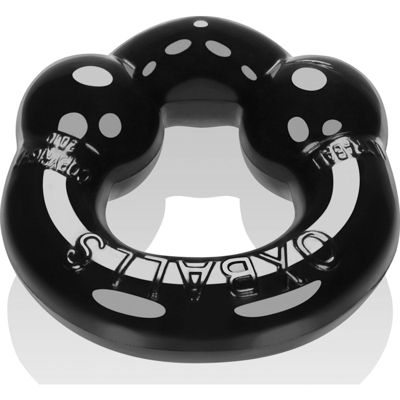 Ultraballs 2 Pk Cockring Black And Clear - Adult Toys