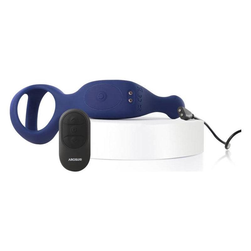 Underquaker Vibrating Anal Probe with Cockring and Remote - Adult Toys