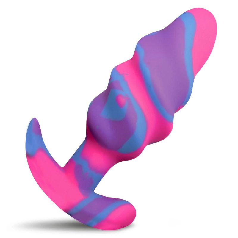 Unicorn Swirl Silicone Butt Plug Medium - Adult Toys - Naughty by Nature Adult Store
