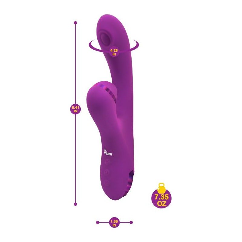 Viben Dazzle Rechargeable Thumping Rabbit Berry - Adult Toys