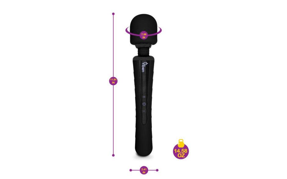 Viben Obsession Rechargeable Wand Massager Black - Adult Toys