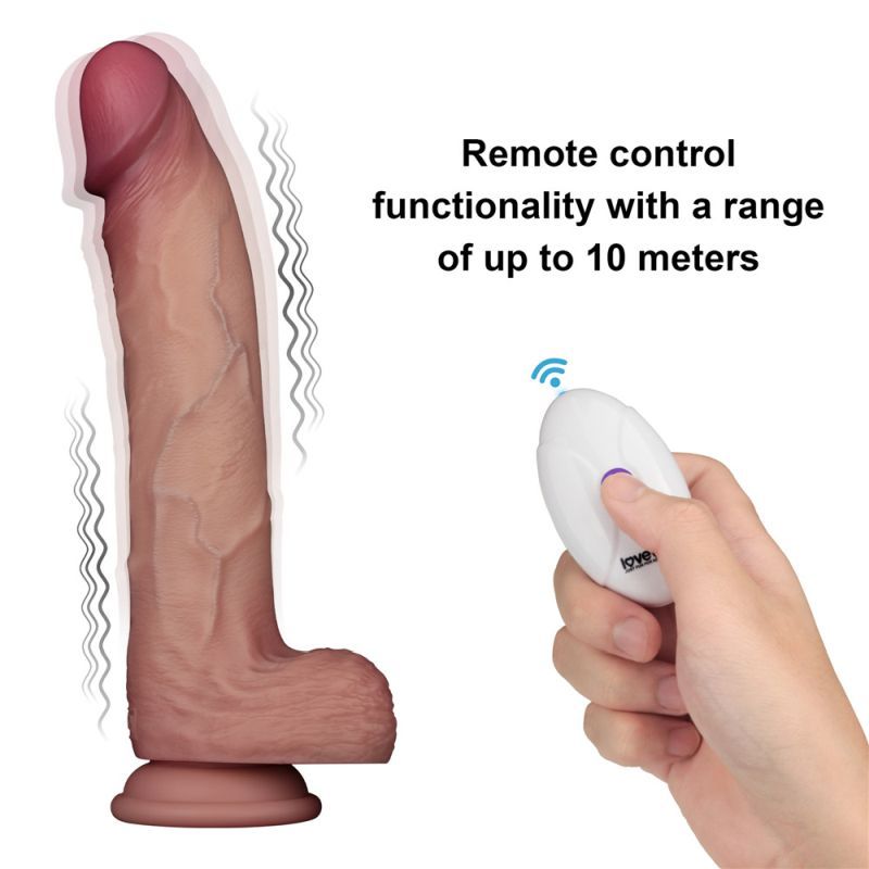 Vibrating Sliding Skin Pro II Silicone Dong 10in - Adult Toys - Naughty by Nature Adult Store