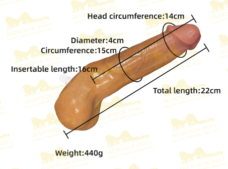 Irontech Silicone Black Sex Doll 170cm M7 Bill Realistic Full Body