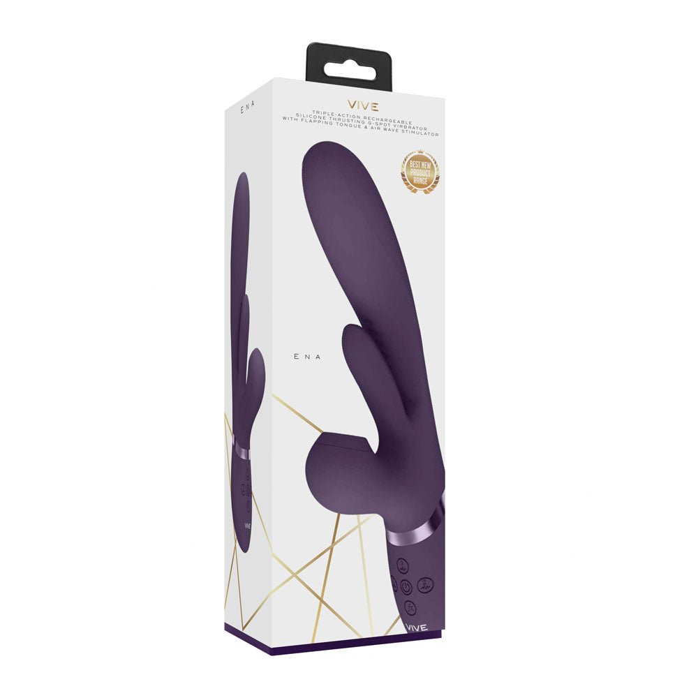 VIVE Ena - Thrusting Vibrator with Air Wave Stimulator - VIBRATORS - RABBIT
