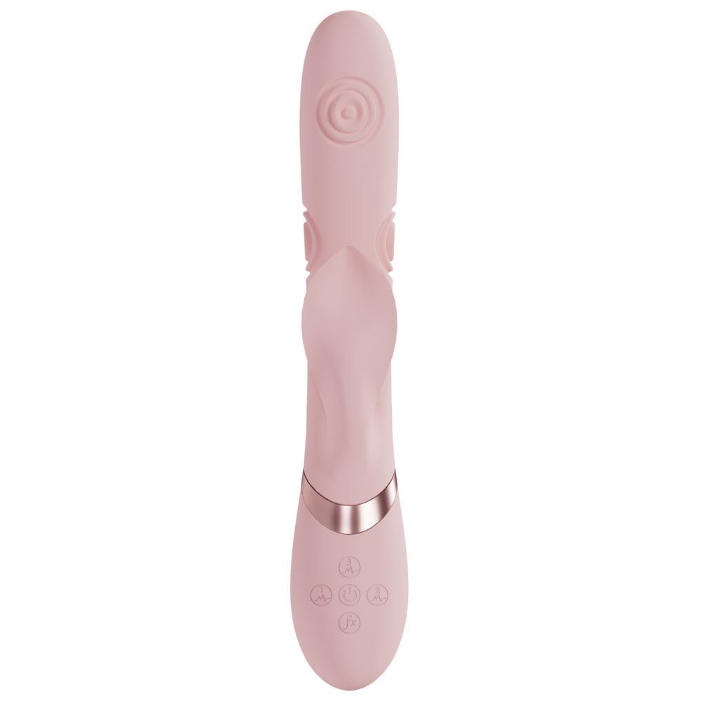 VIVE Fronda - Pink Rechargeable Tapping Rabbit Vibrator - Naughty by Nature Adult Store