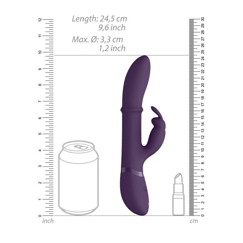Vive Halo - Purple 24.5 cm USB Rechargeable Rabbit Vibrator - VIBRATORS - RABBIT