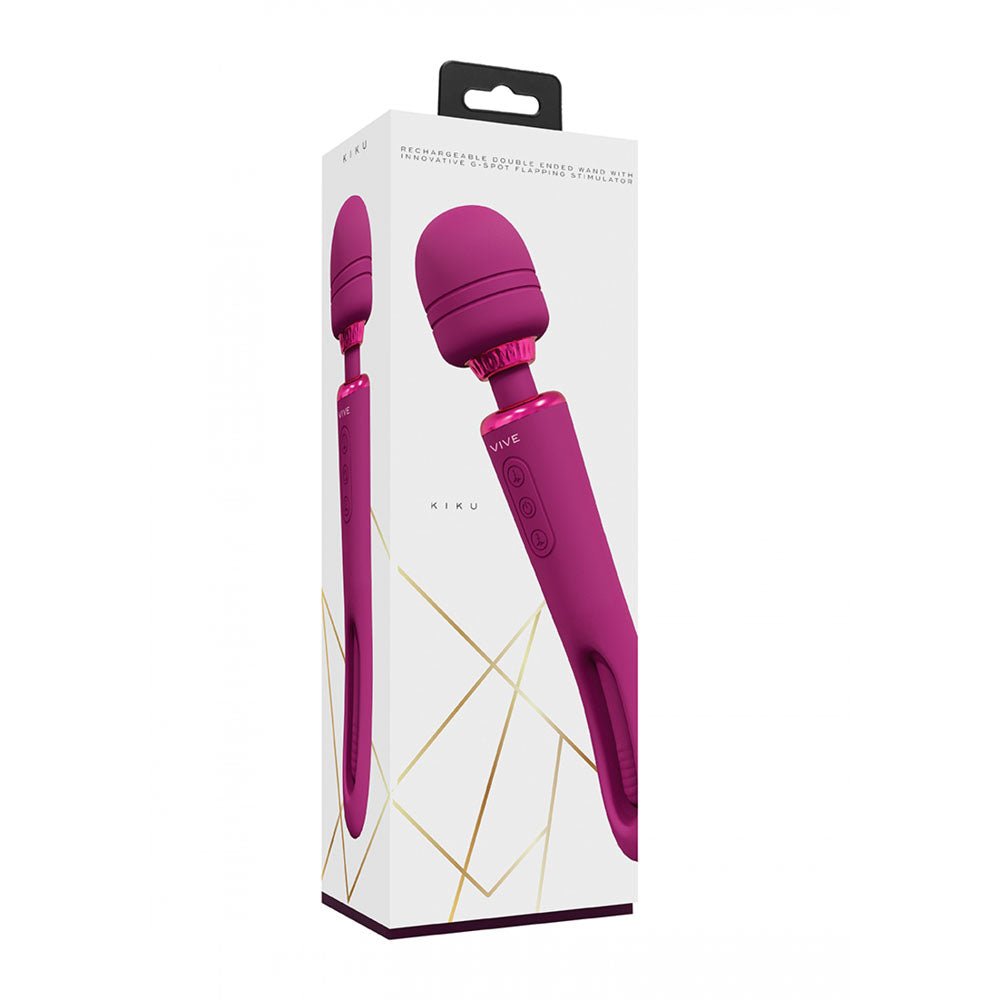VIVE Kiku Dual End Massage Wand with Flapping Tip - VIBRATORS