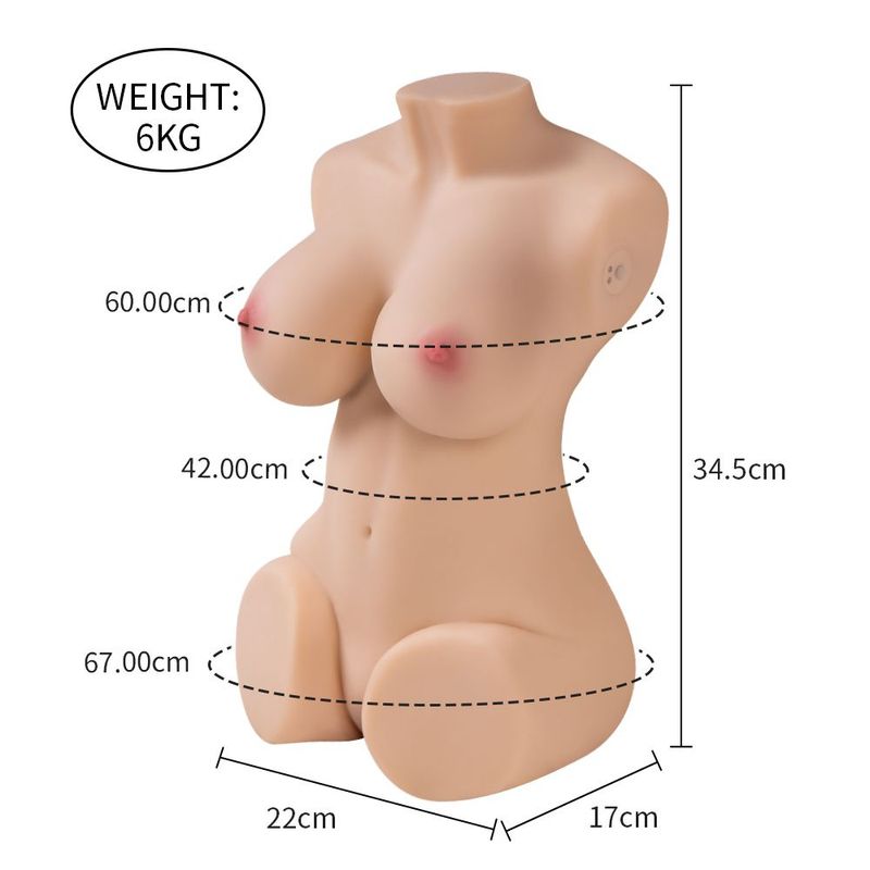 Wendy 6kg Remote Control Pussy And Ass Female Torso - Adult Toys