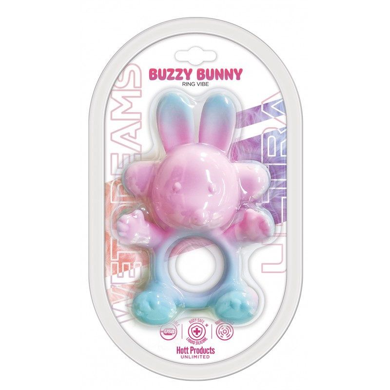 Wet Dreams Ultra 20 Mode USB Silicone Buzzy Bunny Cock Ring - Adult Toys - Naughty by Nature Adult Store