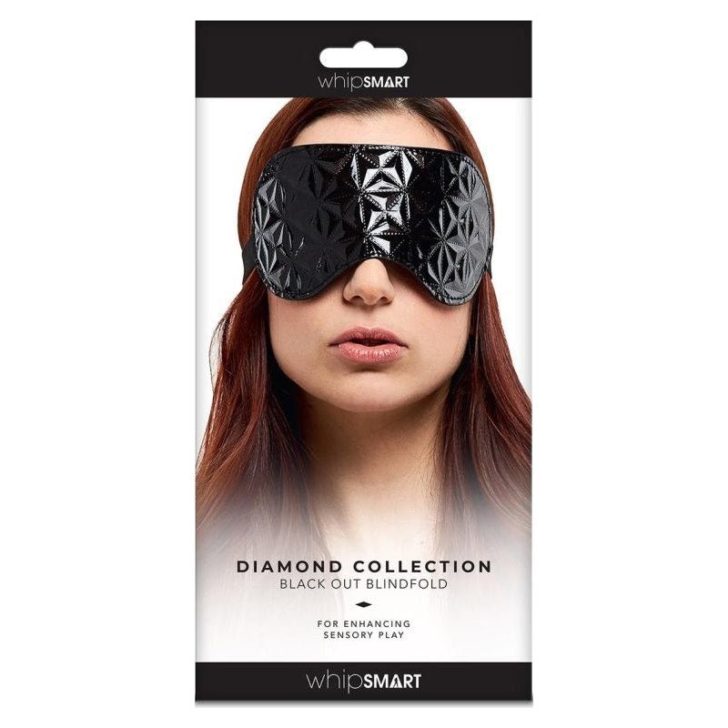Whip Smart Diamond Blindfold Black - Adult Toys