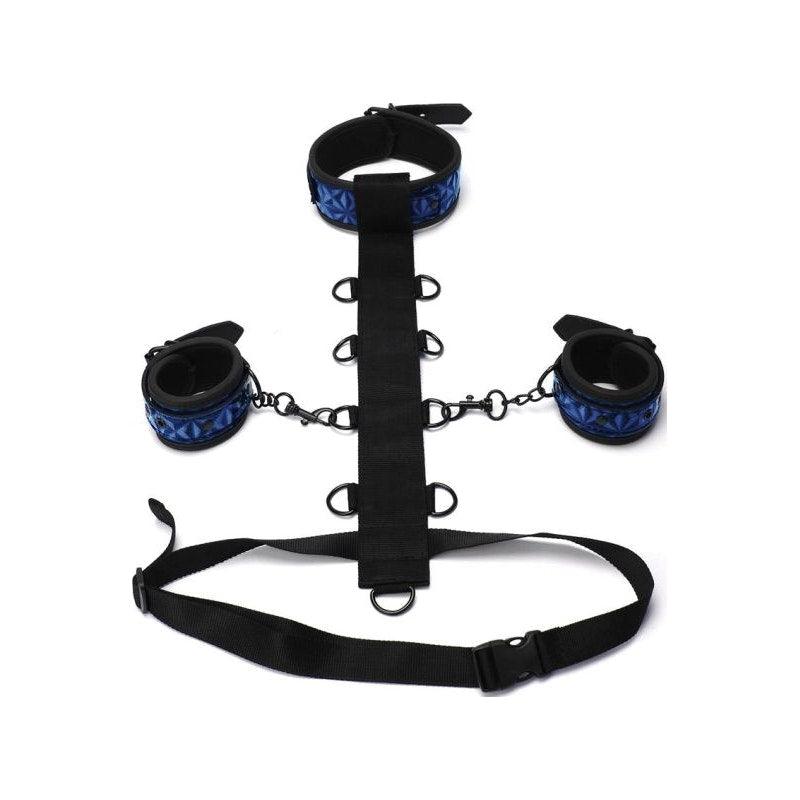 Whip Smart Diamond Body Restraint 3 Pc Set Blue - Adult Toys