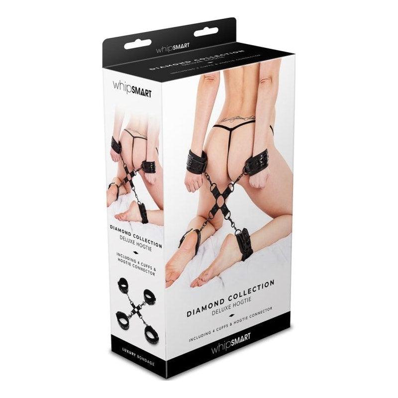 Whip Smart Diamond Hogtie Restraint Black - Adult Toys