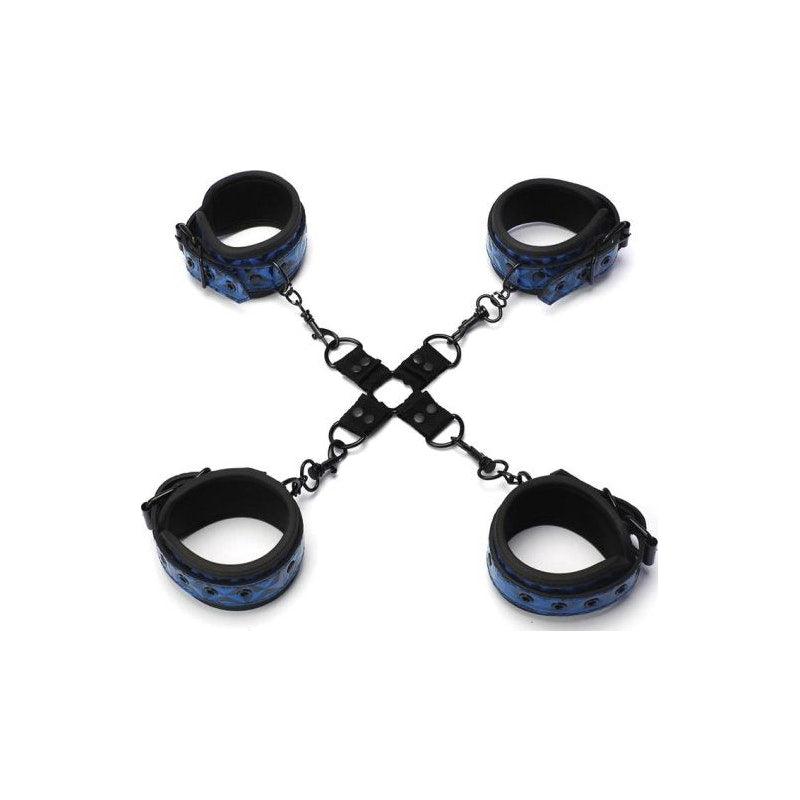 Whip Smart Diamond Hogtie Restraint Blue - Adult Toys