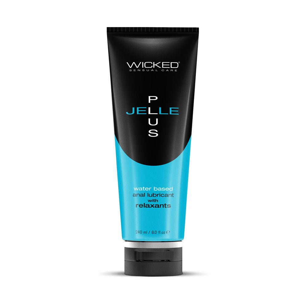 Wicked Jelle Plus - Relaxing Water Based Anal Lubricant - 240 ml Bottle - LOTIONS & LUBES