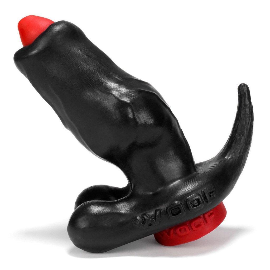 Woof Hollow Plug w Stopper Black Red - Naughty by Nature Adult Store