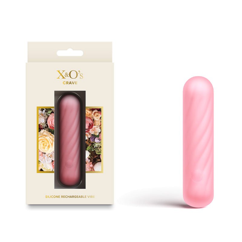 X And O's Crave Light Pink USB Rechargeable Bullet 10.5 cm - BULLETS & EGGS