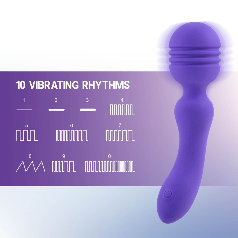 Xciter - Purple USB Rechargeable Massage Wand - VIBRATORS