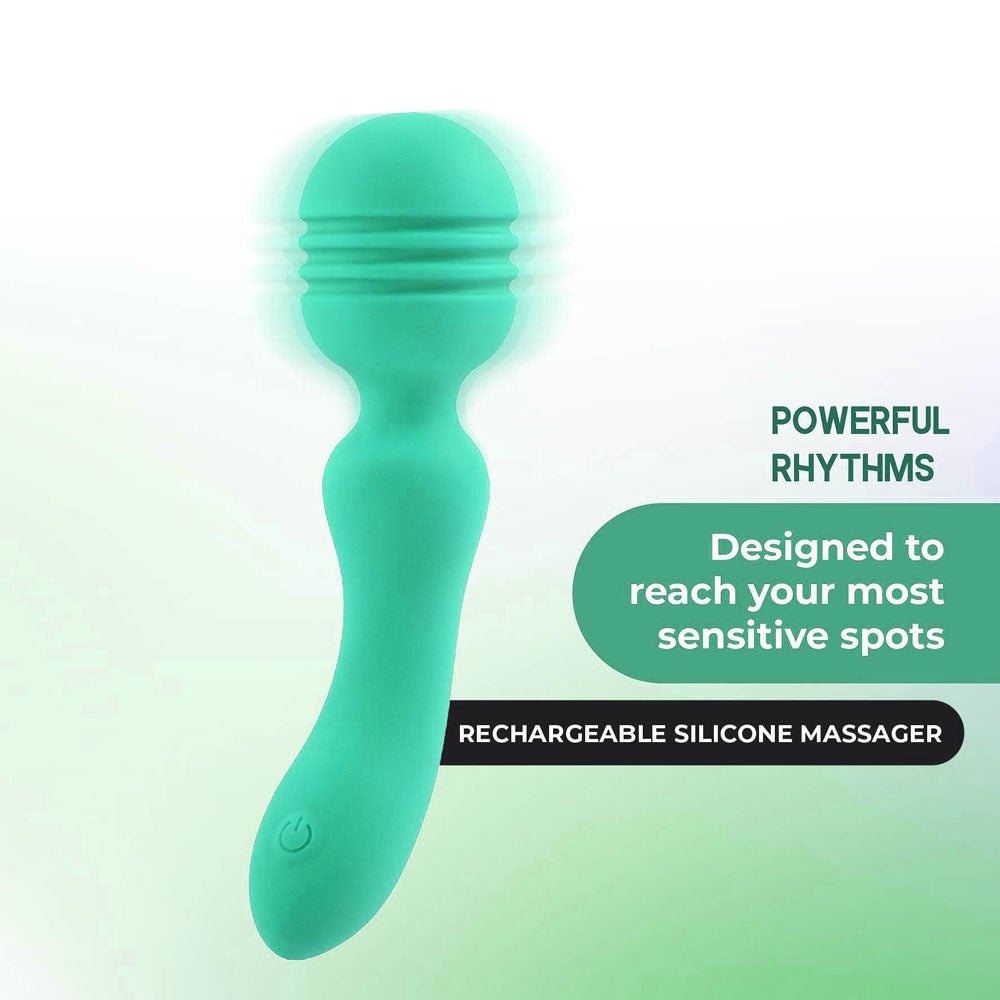 Xciter - Teal USB Rechargeable Massage Wand - VIBRATORS