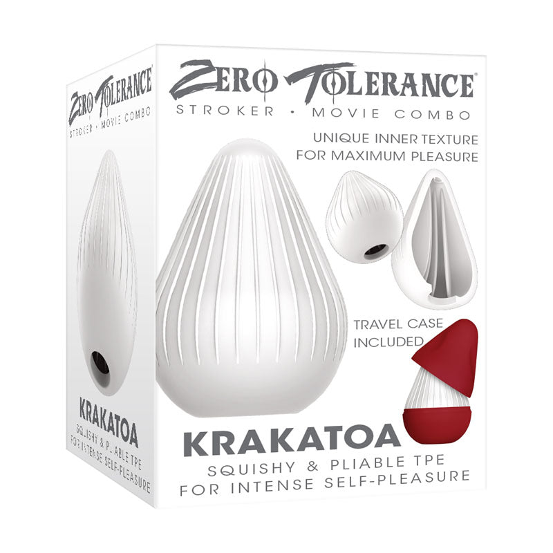 Zero Tolerance KRAKATOA - White Mini Stroker Egg - MASTURBATORS