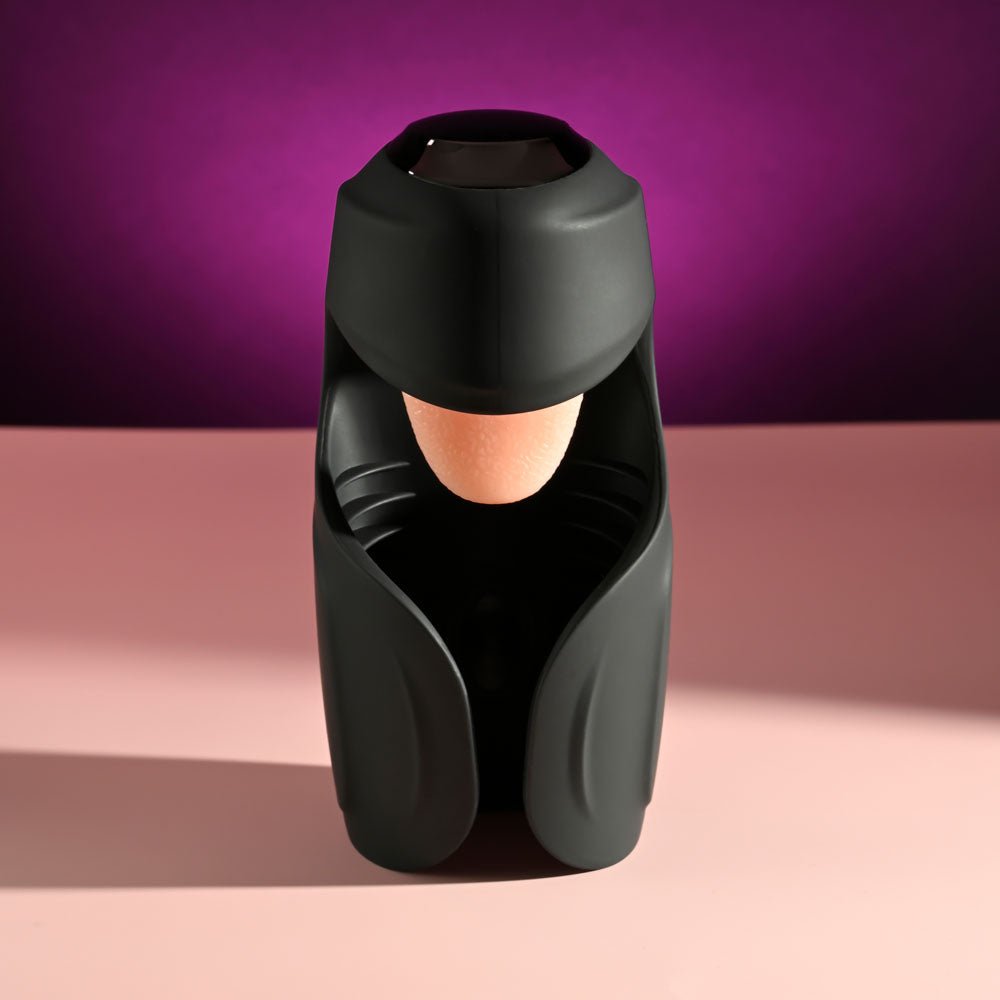 Zero Tolerance LICK THE TIP - Black USB Rechargeable Vibrating & Flicking Masturbator - MASTURBATORS