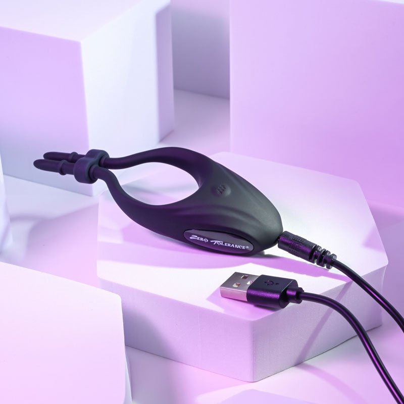 Zero Tolerance Perfect Fit – USB Rechargeable Vibrating Lasso Cock Ring - COCK RINGS