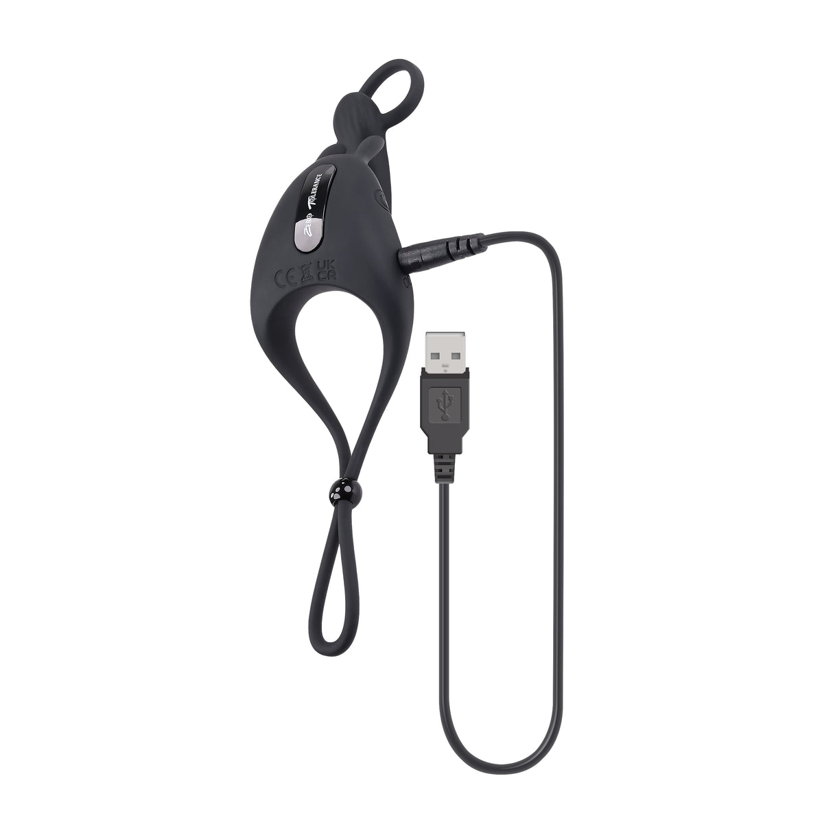 Zero Tolerance SADDLE UP - Black USB Rechargeable Vibrating Cock & Ball Rings - COCK RINGS