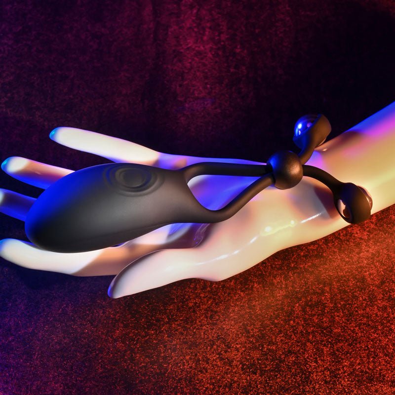 Zero Tolerance THE BIG BANG - Black USB Rechargeable Vibrating Lasso Cock Ring - COCK RINGS