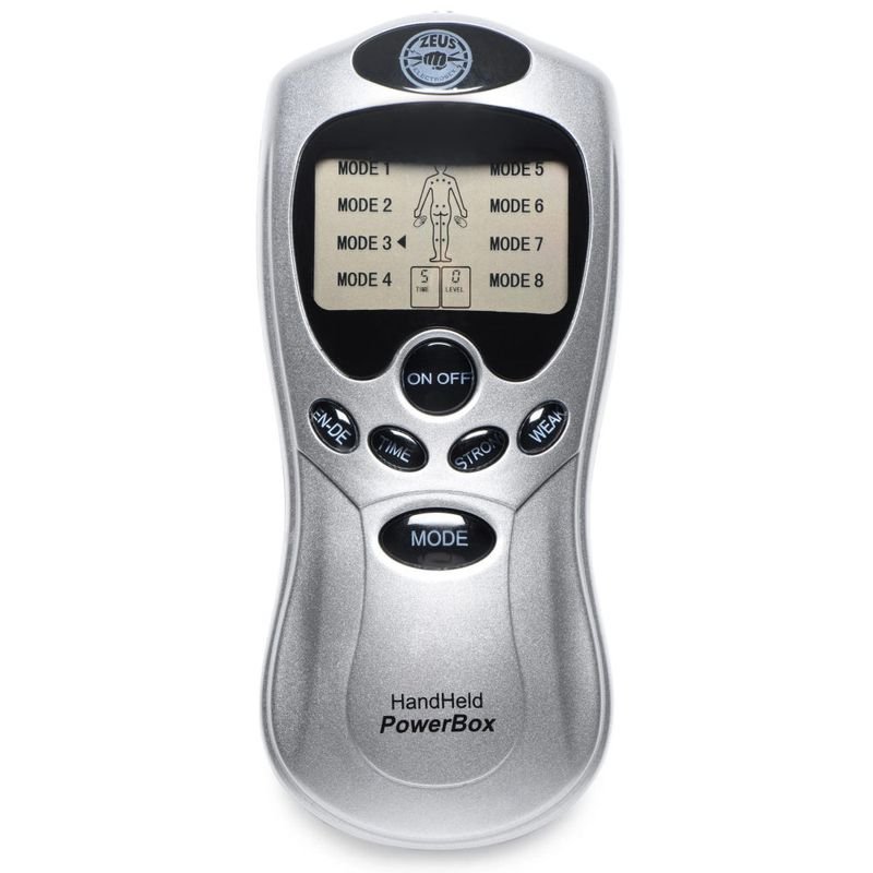 Zeus Handheld 8 Mode Power Box with Black Pads - Adult Toys - Naughty by Nature Adult Store