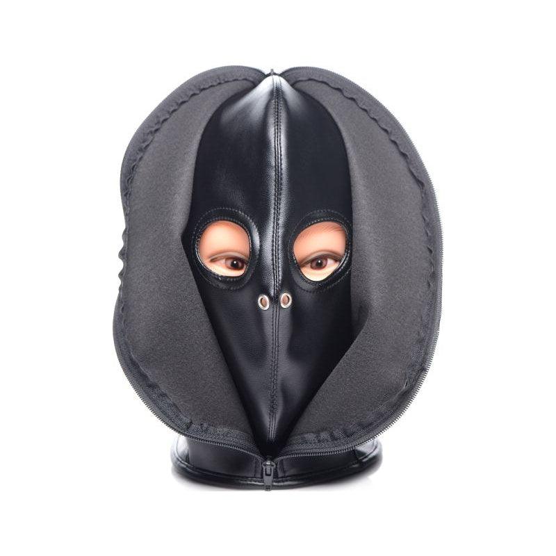 Zip Front Bondage Hood Black - Naughty by Nature Adult Store